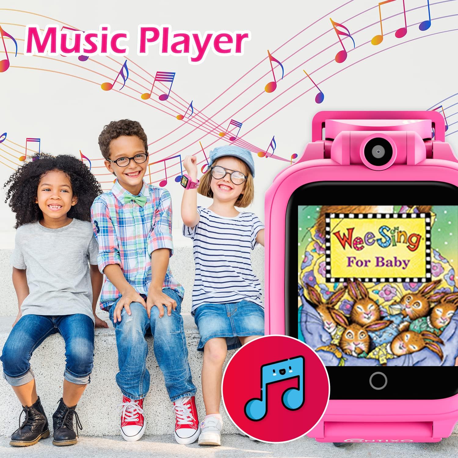 Contixo Contixo Kids Smartwatch - Educational Watch with Games, Camera, Music Player, Alarm, Customizable Wallpaper - for Boys & Girls Ages 4-12 (Pink)