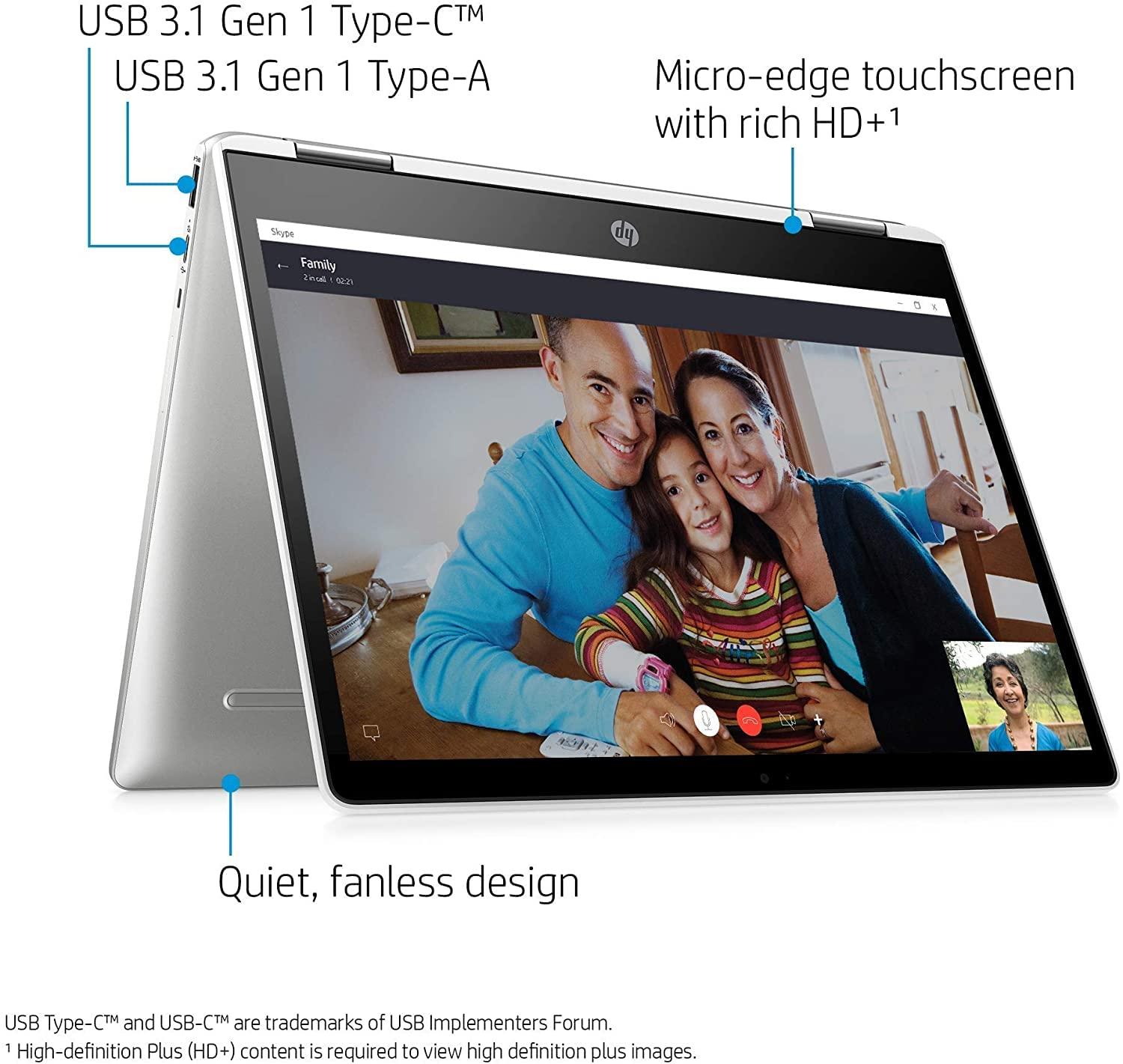 HP HP Chromebook X360 11 G2 11.6 inches Touchscreen Convertible 2 in 1 Laptop - Intel N4000 1.10GHz, 4GB RAM, 32GB