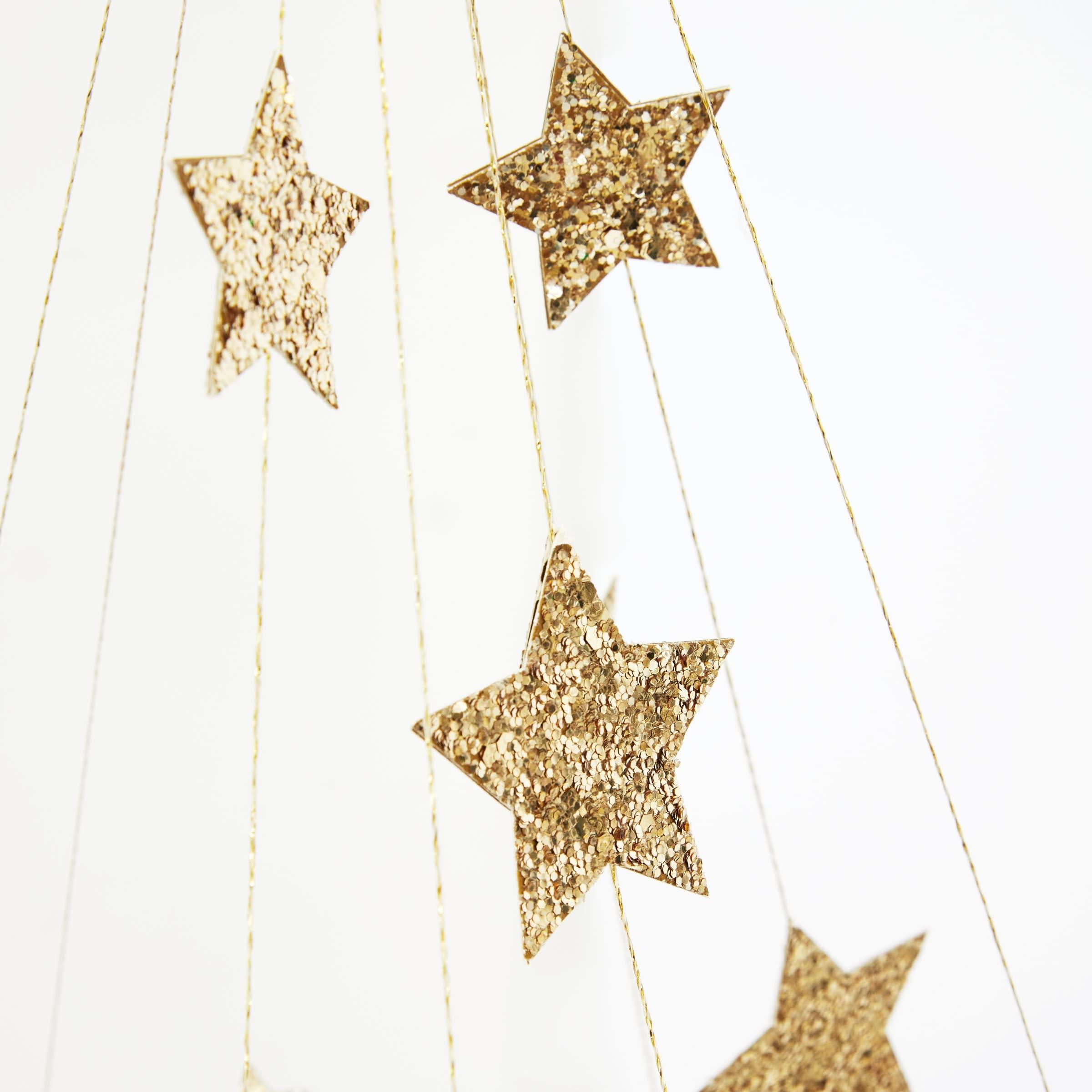 Meri Meri Meri Meri Gold Sparkle Star Chandelier (Pack of 1)