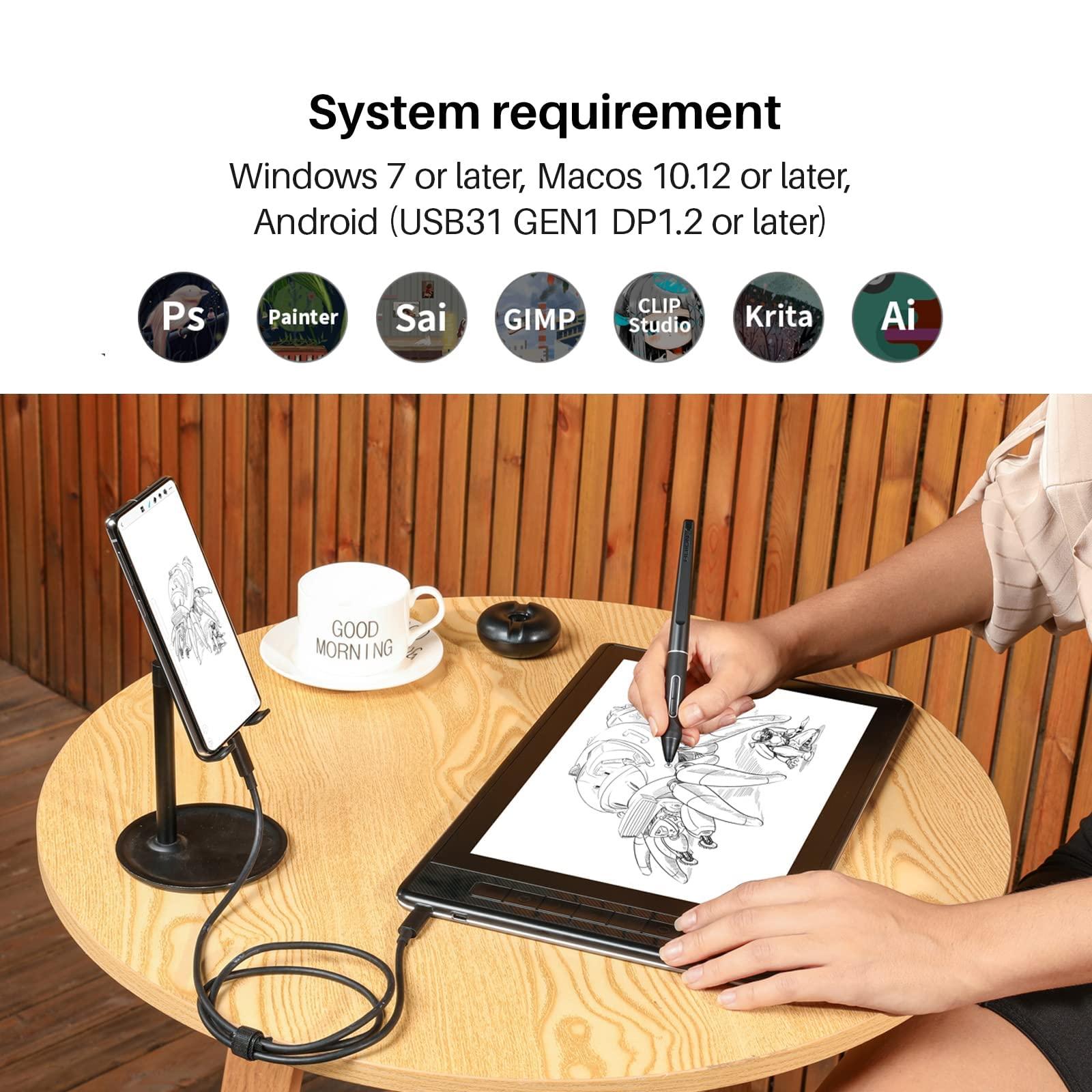 HUION HUION Kamvas Pro 13 2.5K QHD Graphics Monitor Drawing Tablet with Screen and 10 Pack Upgraded Replacement Felt Nibs