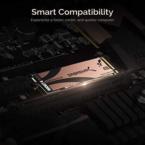 SABRENT SABRENT 4TB Rocket 4 Plus NVMe 4.0 Gen4 PCIe M.2 Internal SSD Extreme Performance Solid State Drive R/W 7100/6600MB/s (SB-RKT4P-4TB)