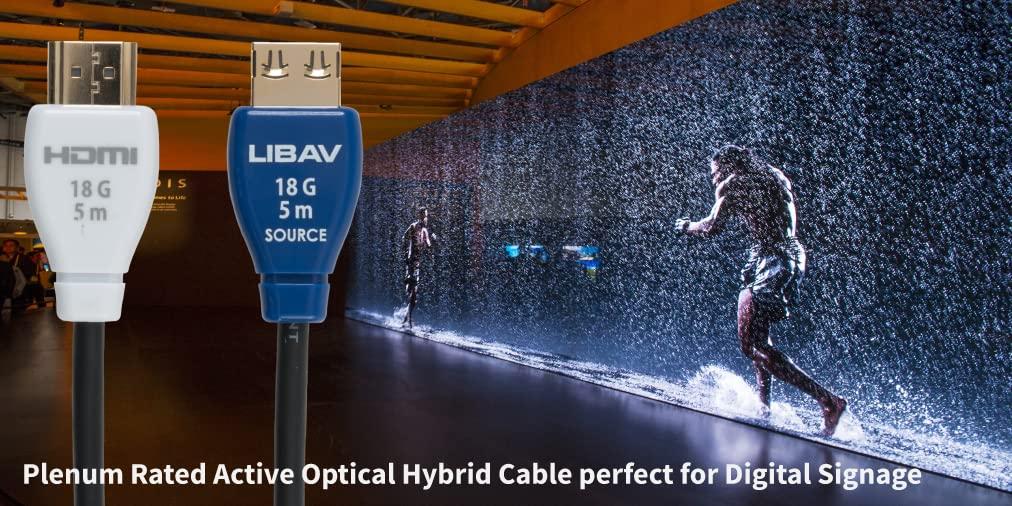 Liberty AV Solutions Liberty Halo Active Optical Hybrid 18G Plenum Commercial Grade in-Wall Rated Series High Speed HDMI Cables 30 Meter