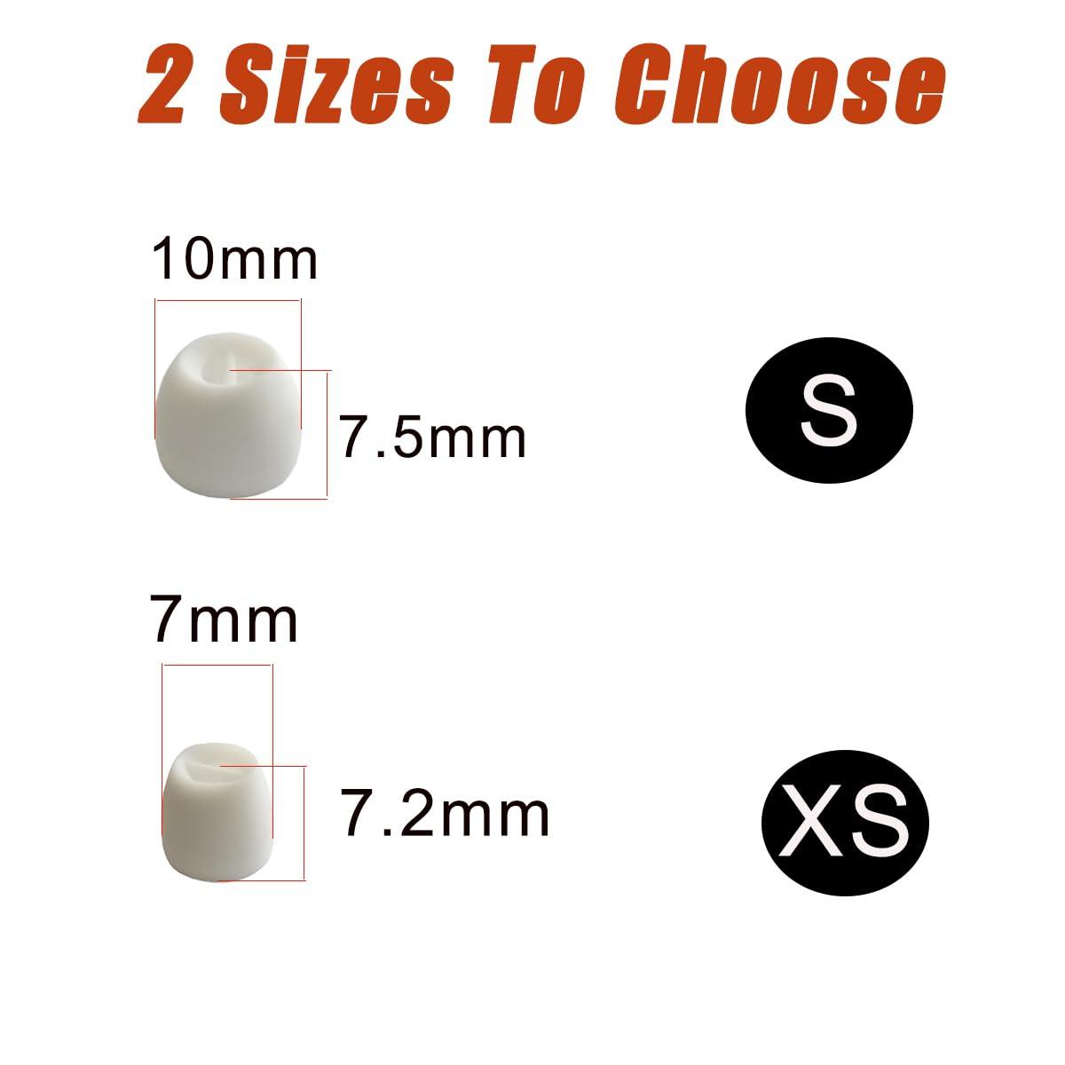 Luckvan Luckvan 8 Pairs Extra Small Earbuds Tips Replacement Silicone Ear Tips Extra Small Ear Tips for in-Ear Earbuds, White, SHGTWS01