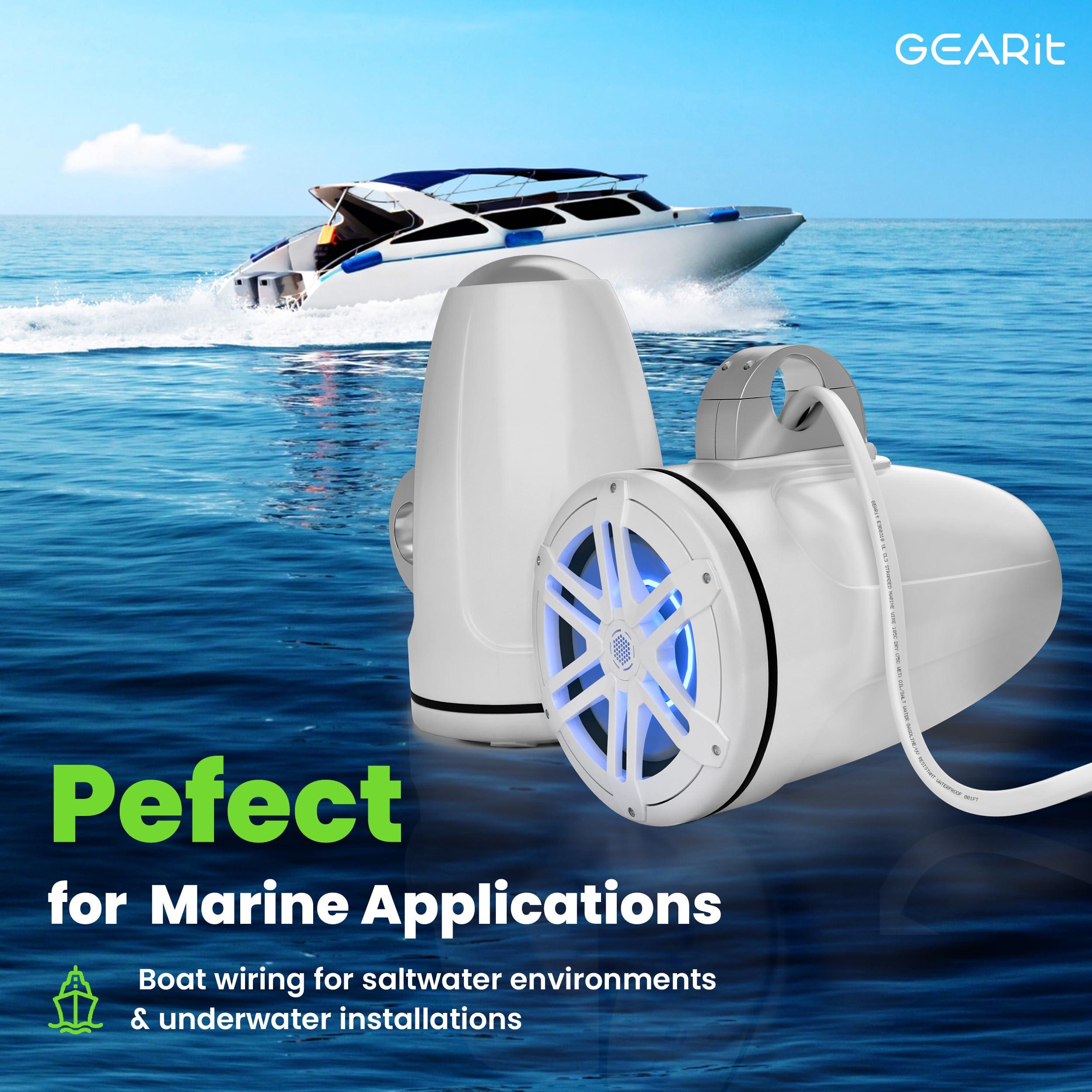 GEARit GEARit 14 Gauge Marine Wire, 14/2 AWG (20ft) Marine Grade Tinned Copper Oxygen Free, Duplex 2-Conductor Insulated Red & Black Electrical Cable for Boat, Automotive, RV, Camper, Trailer