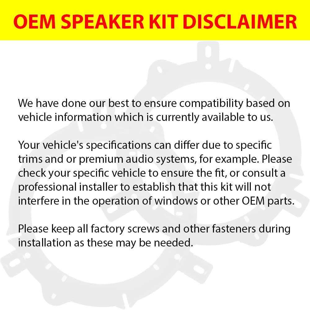 KICKER KICKER Speakers 6X9 inch for GMC Canyon (4 Door/Extended) 2015-2024 Upgrade Kit - Pair of CS Series with Adapters and Harness, Car Audio Front Door Speaker CSC693, 46CSC6934