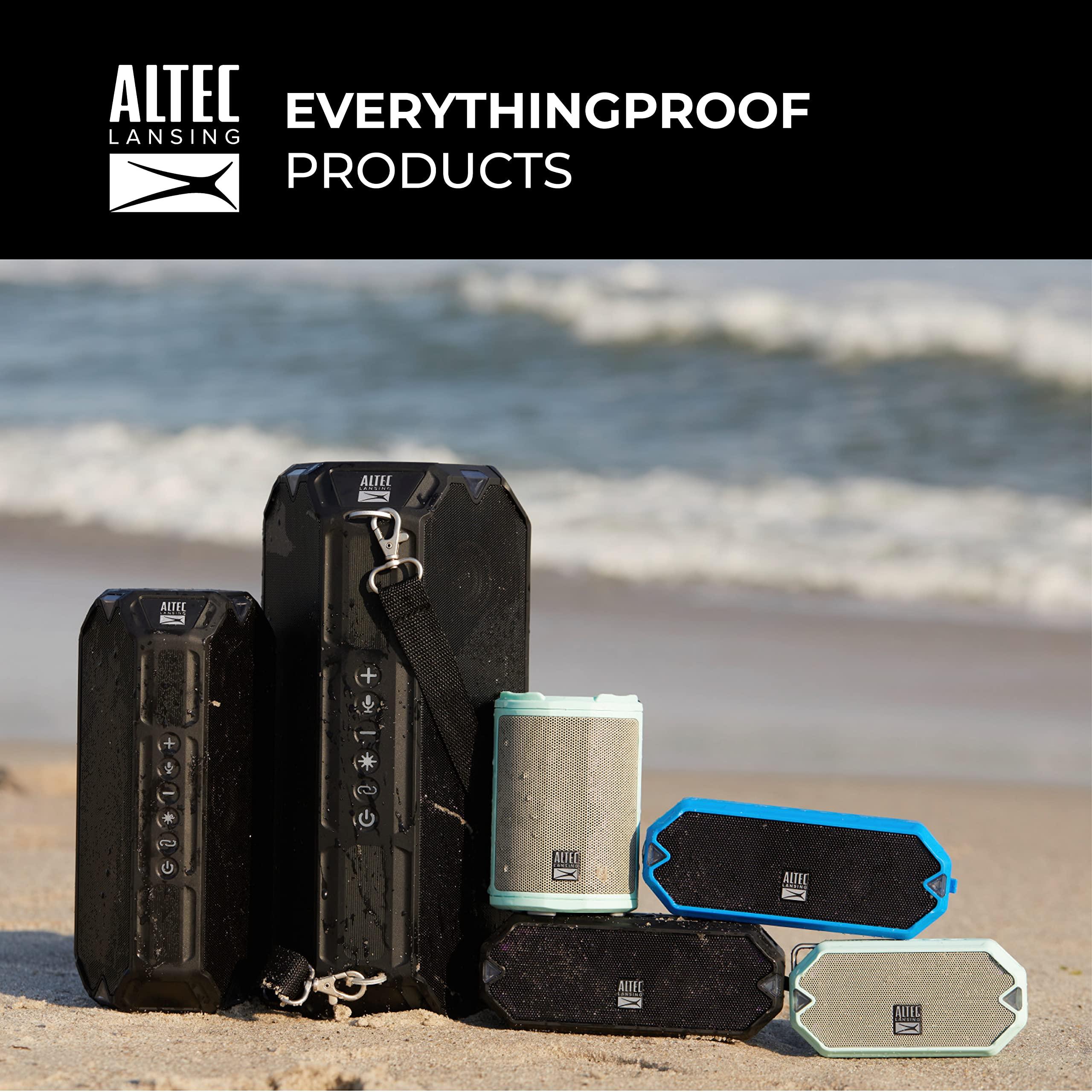 Altec Lansing Altec Lansing - HydraMotion Wireless Bluetooth Speaker with 360 Degree Sound, Portable IP67 Waterproof for Outdoors, Shockproof, Snowproof, Everything Proof, 12 Hour Playtime (Mint Green)