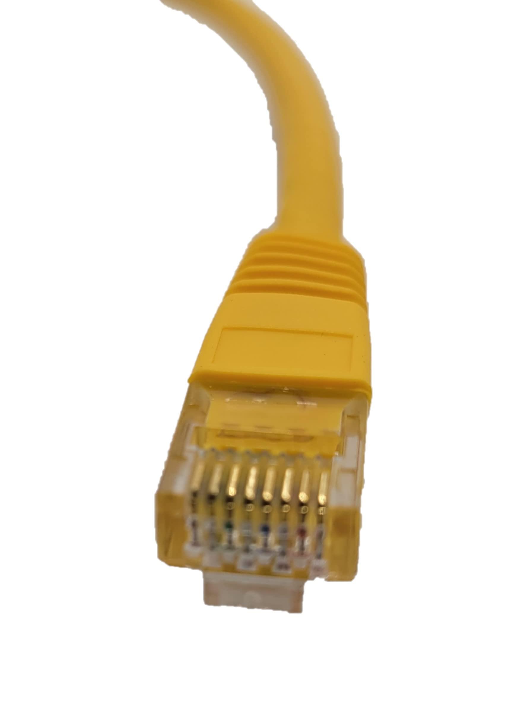Micro Connectors, Inc. 1 Foot Cat6 Molded Snagless RJ45 UTP Networking Patch Cable 100-Pack (Yellow)