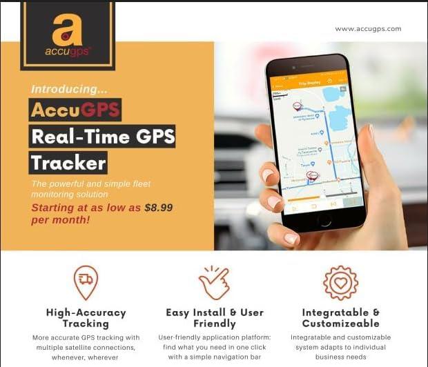 AccuGPS OBD II GPS Tracker for Vehicles | One Year Free Subscription | Real Time Car GPS Tracker Device | Hidden Car Tracking Device | Fleet OBD2 Tracker | Monthly Fee and Activation Fee Not Included