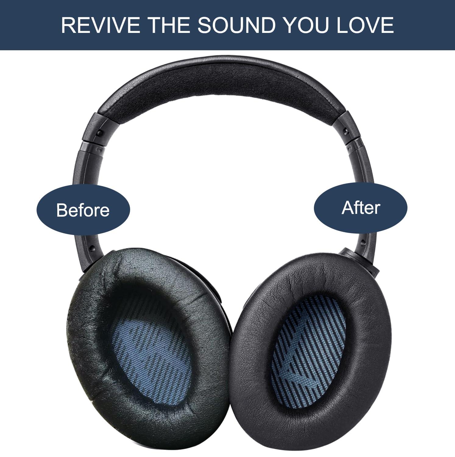 GEVO Ear Pads Replacement for Bose SoundLink AE2 - GEVO Earpad Cushions for SoundLink AE2 / SoundLink Around Ear ii Wireless Headphones with Premium Protein Leather Noise Isolation Memory Foam (Black)