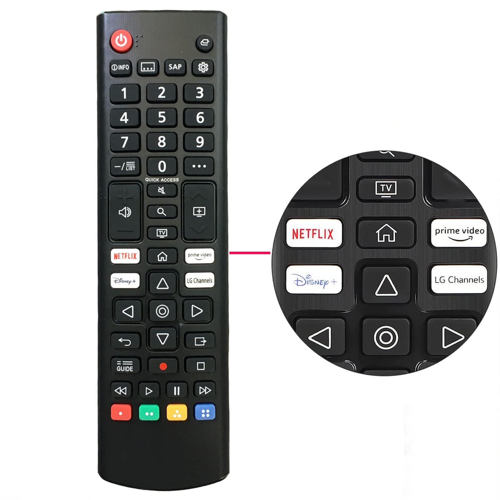 Kassionel Universal Replacement Remote Control AKB76037601 Compatible for All LG TV LED OLED LCD Webos 4K 8K UHD HDTV HDR Smart TV with LG Channels, Disney Plus, Netflix, Buttons