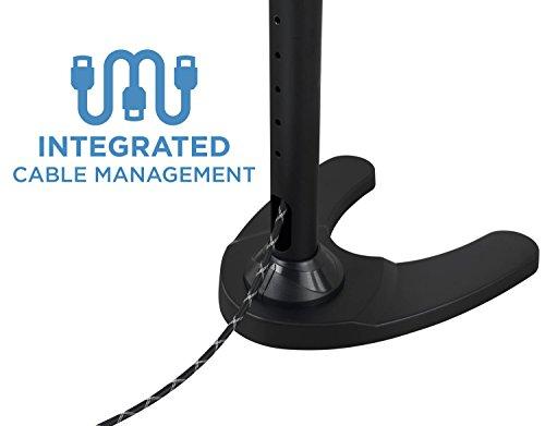 Mount-It! Mount-It! Triple Monitor Stand | 3 Monitor Stand Mount | Free Standing and Grommet Bases | Fits 19 20 21 22 23 24 Inch Computer Screens | Three Heavy Duty Adjustable Arms | VESA 75 100 Compatible