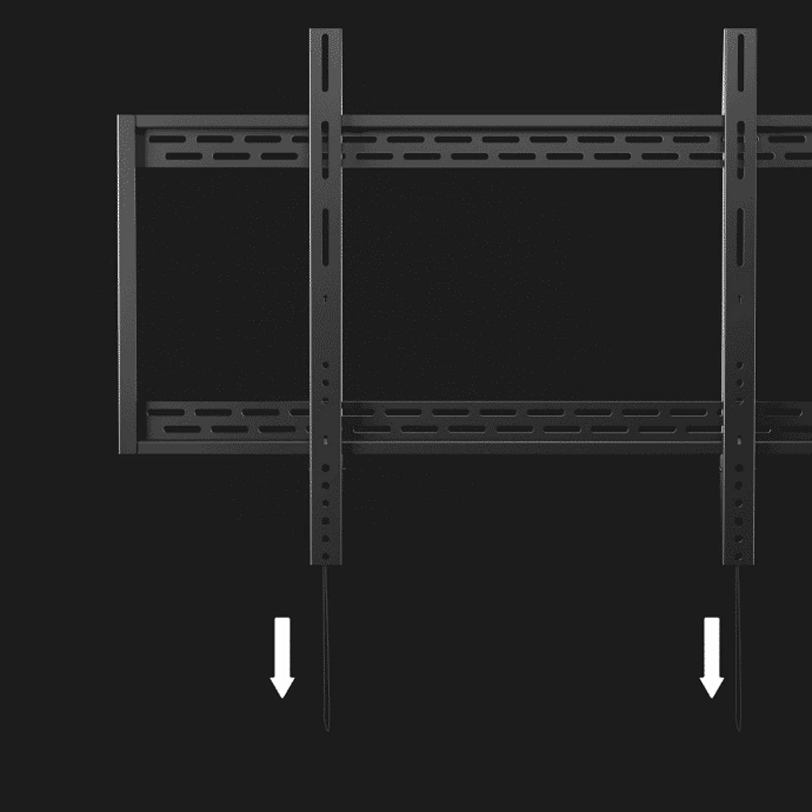 QTBH QTBH TV Mounts Universal TV Stand Heavy Duty Wall-Mounted TV Bracket Low Profile Fixed Wall TV Bracket 60"-100" Large Screen TV Holder, Max VESA 900x600mm Holds Up to 220lbs TV Stand TV Wall Mount