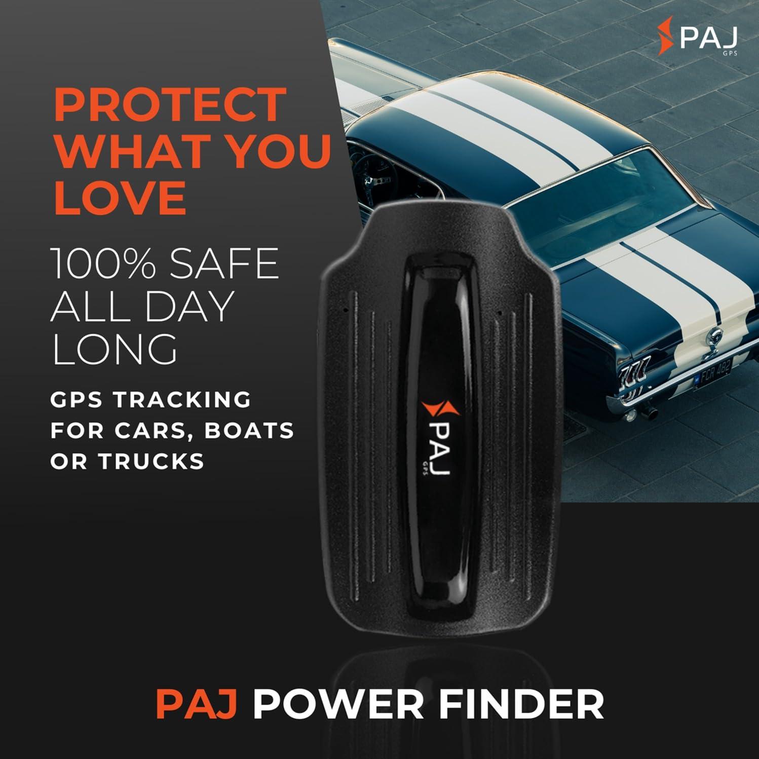 PAJ GPS PAJ GPS Power Finder Real-Time GPS Tracker with 90-Day Battery Life - Magnetic Mount for Cars, Trucks, Boats & Equipment, Location, Route & Speed Monitoring via 4G Network Subscription Required