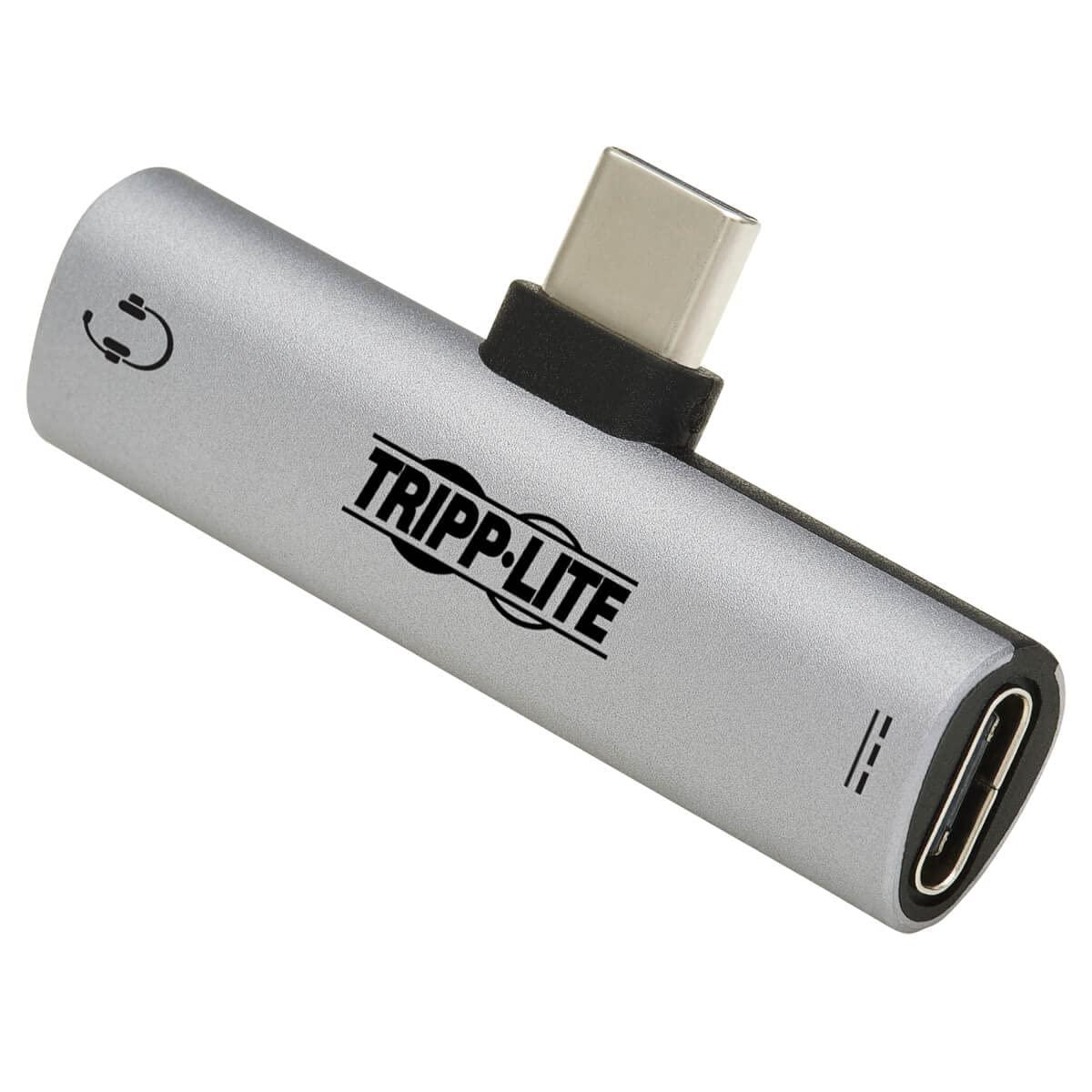 Tripp Lite Tripp Lite USB-C to 3.5 mm Headphone Jack Adapter for Hi-Res Stereo Audio, 60W PD 3.0 and 18W QC 2.0 Charging - Android, Windows, macOS, Linux, and Chrome Compatible, 3-Year Warranty (U437-001-C-V2)