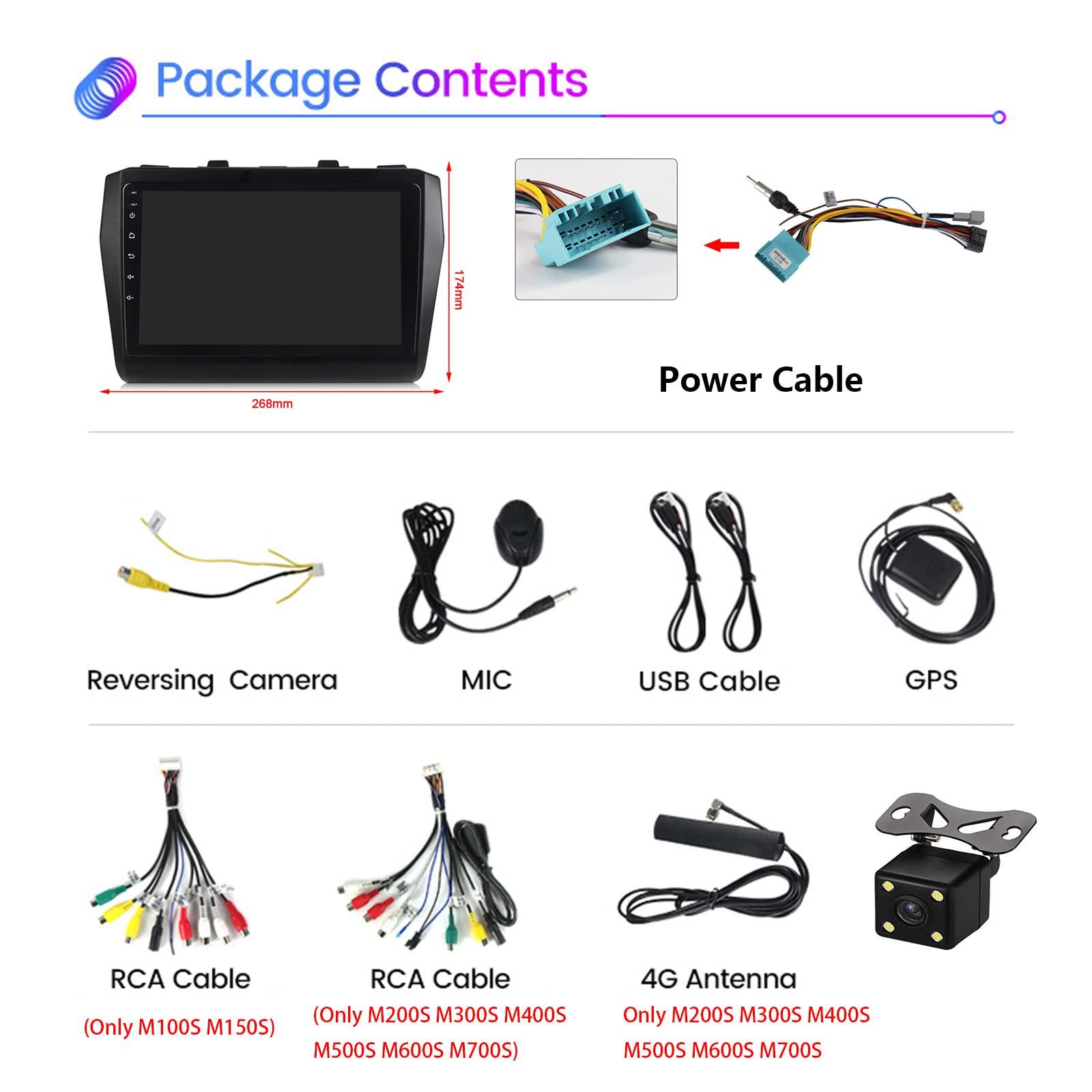 SX-ZZJ 9 Inch Android 11 Car Stereo for Suzuki Swift 2003-2021 Car Radio Multimedia Navigation Player Built-in Carplay Android Auto DSP with Backup Camera/SWC/4G/GPS,2016~2021,M200S 2G+32G