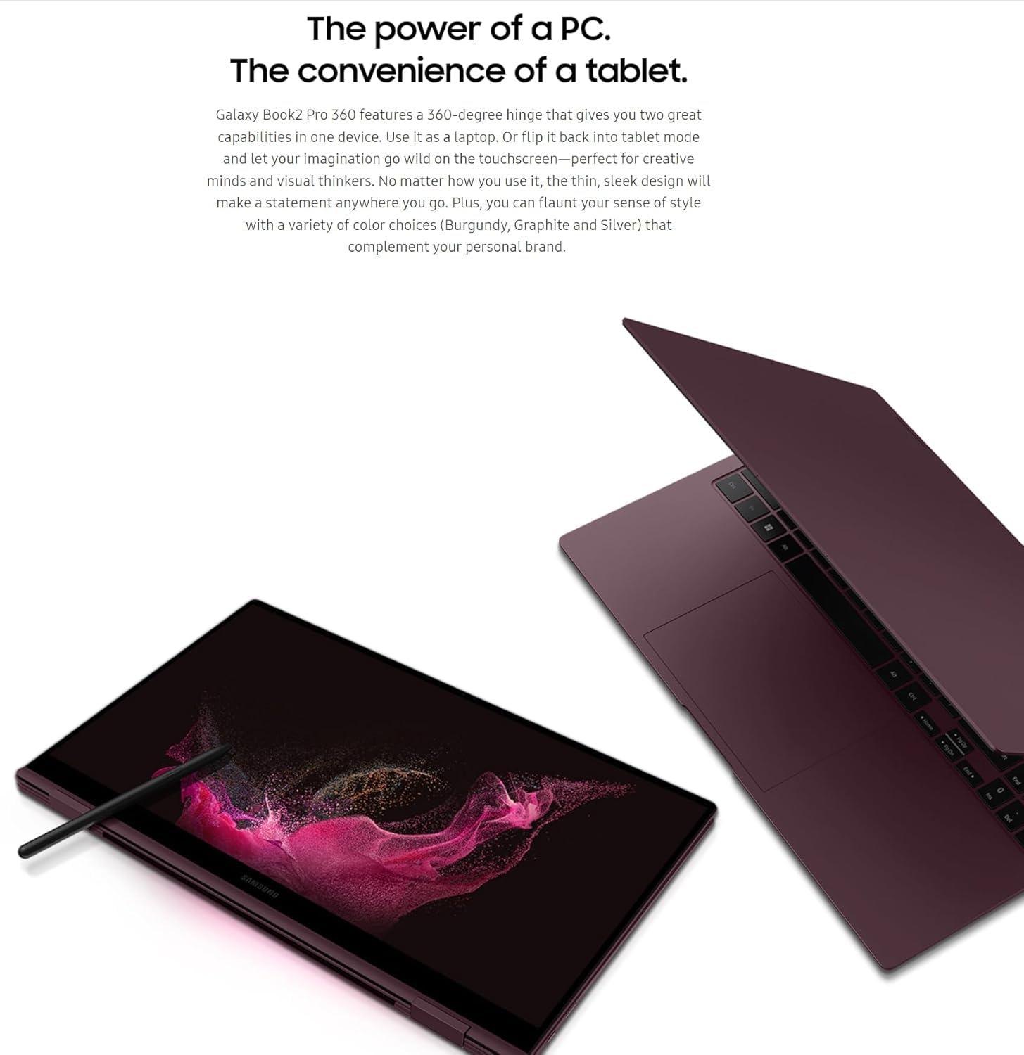 SAMSUNG SAMSUNG Galaxy Book2 Pro 360 2-in-1 Business Laptop, Silver