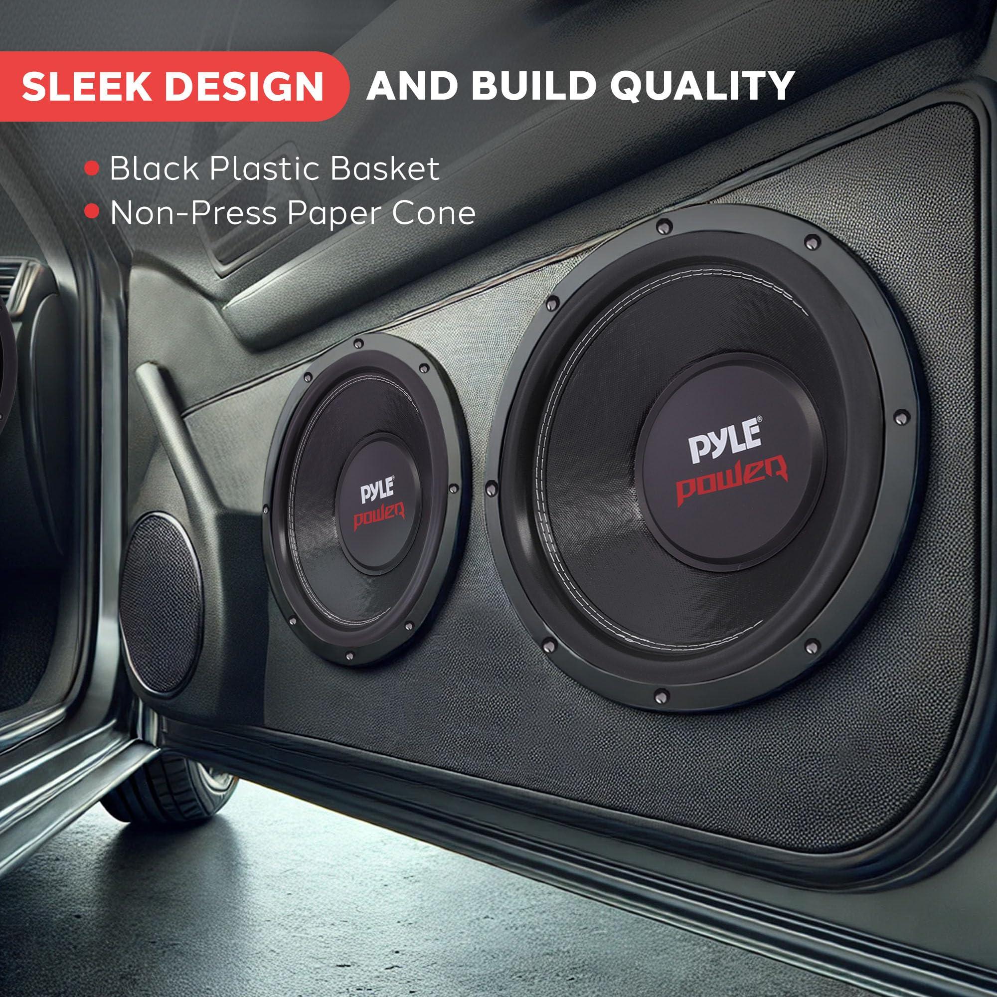 Pyle Pyle 12\" Car Audio Speaker Subwoofer - 1600W High Power Bass Surround Sound Stereo Subwoofer Speaker System, Non-Press Paper Cone, 90 dB, 40 Ohm, 60 oz Magnet, 2\'\' 4 Layer Voice Coil, Black - PLPW12D