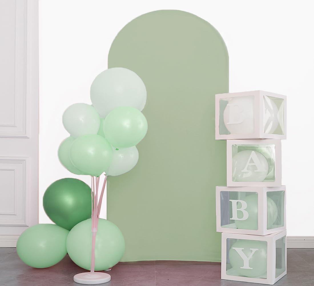 JFDYDM JFDYDM 6FT Sage Green Arch Backdrop Cover, 6FT Background Stand Covers, Spandex Arch Backdrop Cover for Wedding.