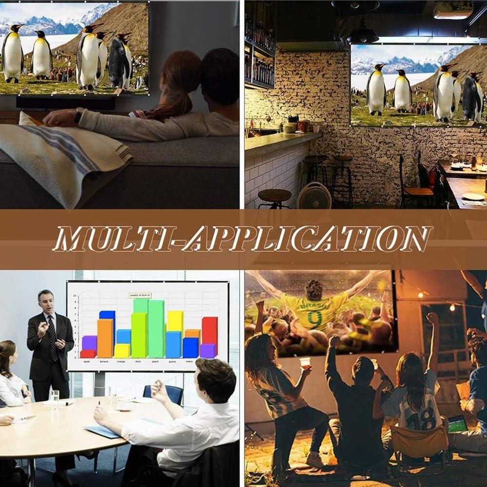 ZYXQQJ ZYXQQJ 84\" 120\" 200\" 250\" 300\" Projector Screen Folding Projection Screen Outdoor Movie Screen for Camping Office Party Home Cinema(300\",16:9)