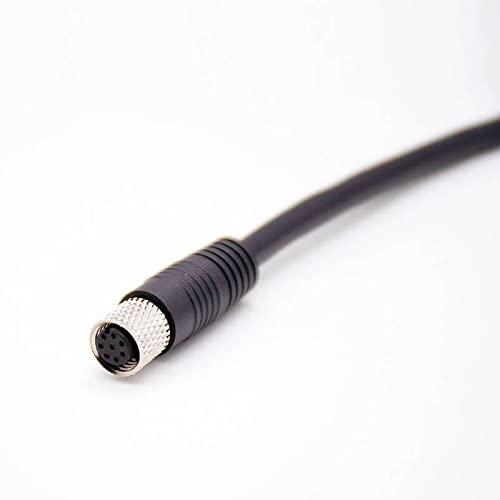 Elecbee Elecbee M8 Connector Female Straight Single Ended Cable 1Meter Length (A Code 8 Pin)