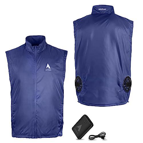 Alphacool AlphaCool Cooling Fan Vest with 2 fans for Men & Women Personal Wearable Air Conditioner 2XL