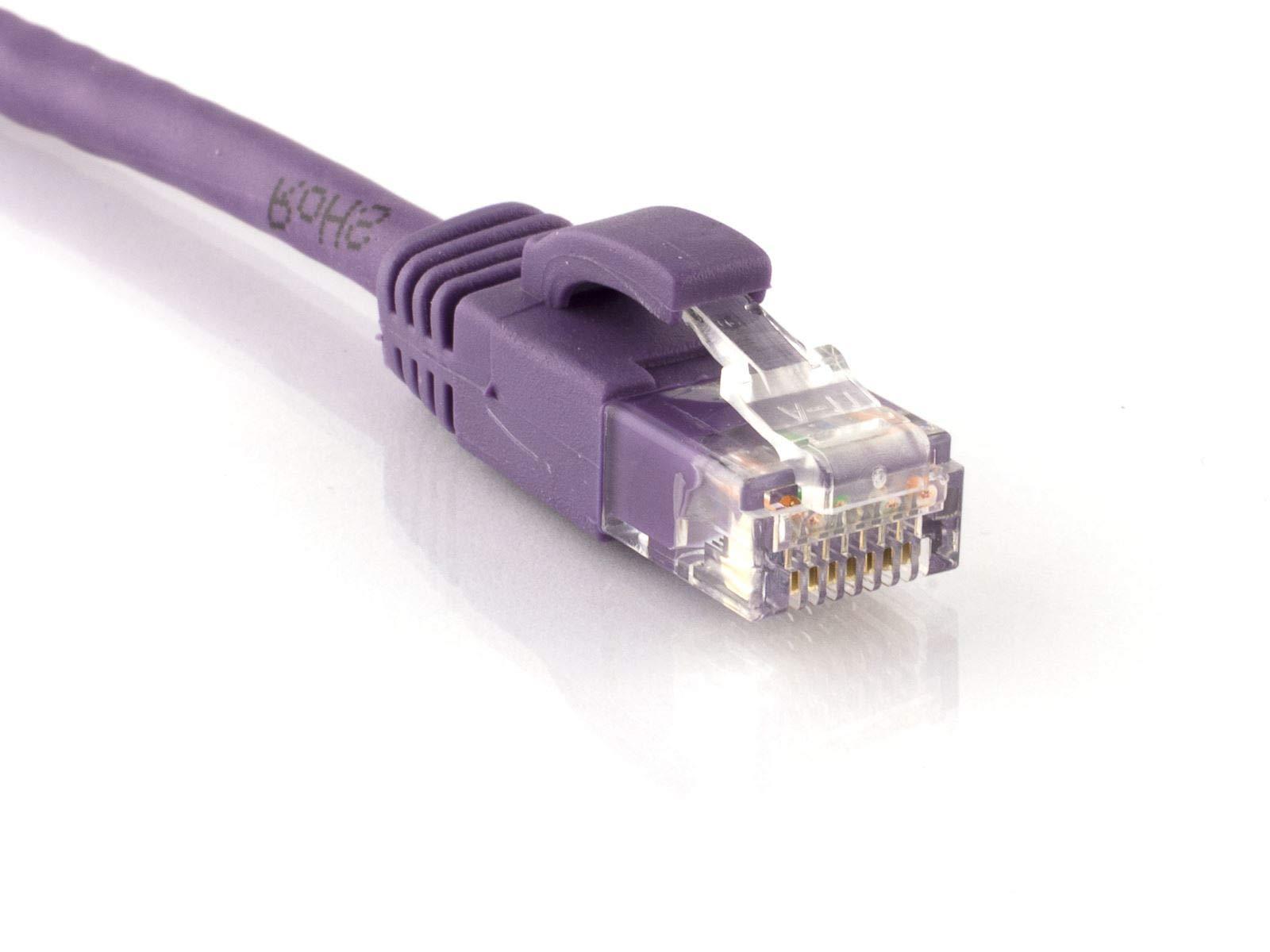 Networx Networx RJ45 Cat 6 Ethernet Patch Cable 100 Foot Purple Booted UTP for PC, TV, Tablet, Gaming, Routers, and Printers, High Speed 10Gbps, Gold Plated, Indoor/Outdoor Use