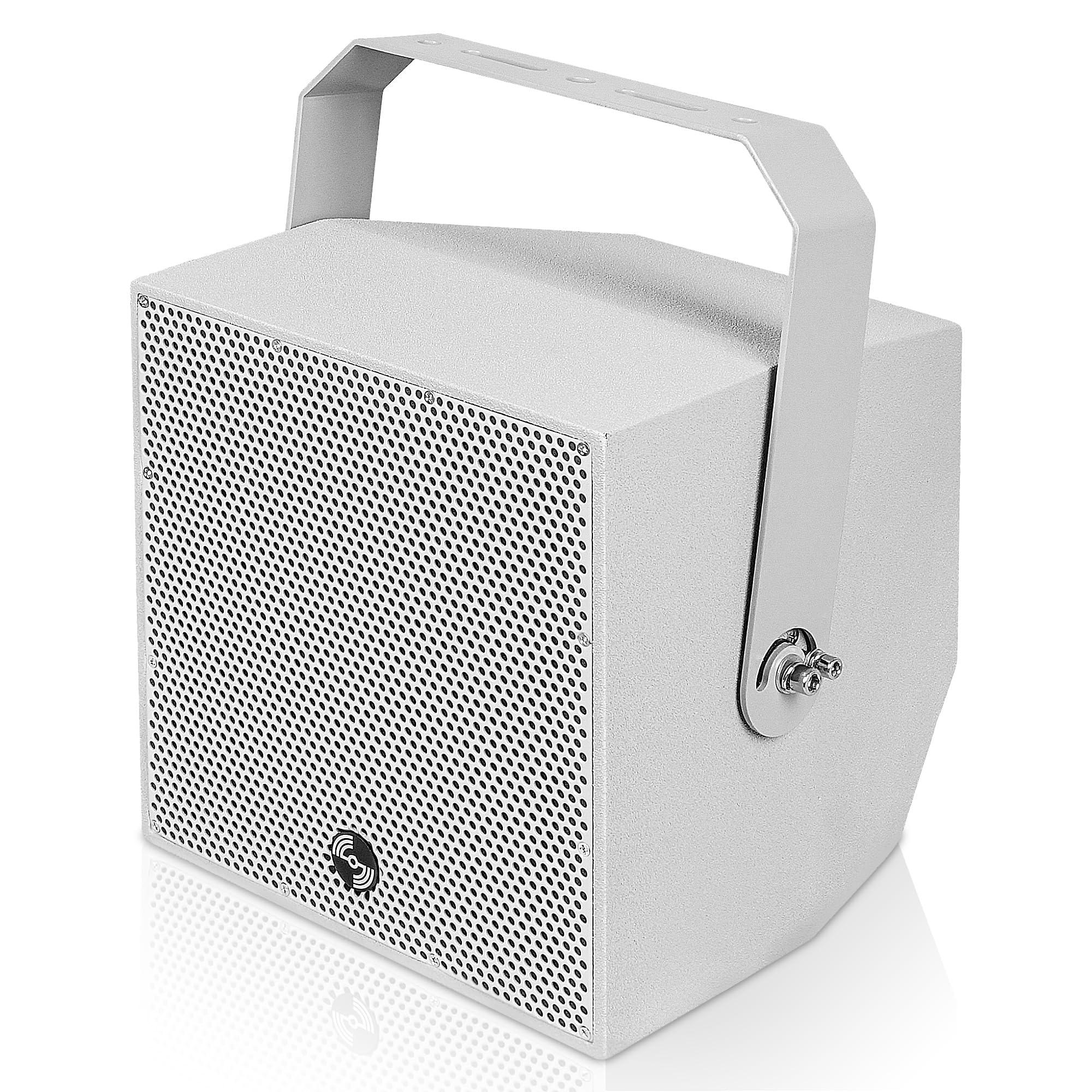 Sound Town Sound Town IP55 Certified 2-Way 70V/100V 6" Coaxial Weather-Resistant Installation Loudspeaker with U Bracket, Gray (TITAN-6G)