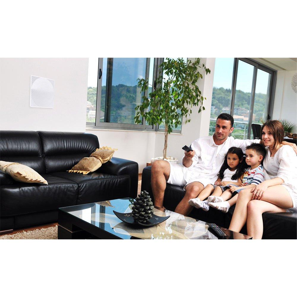 Pyle Pyle 10 Ceiling Wall Mount Speakers - Pair of 2-Way Full Range Sound Stereo Speaker Audio System Flush Design w/ Electronic Crossover Network 35Hz-20kHz Frequency Response & 300 Watts Peak PDIC106