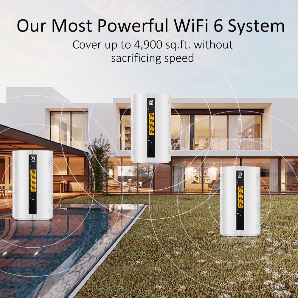 Wiflyer Wiflyer 5G SA NSA AX3000 WiFi 6 CPE Router for Global Countries, Dual Band Dual SIM Card 5G Cellular Router, 4 x 4 MIMO, Whole Home WiFi 6 Mesh System,Z8105AX-C-RM520NGL