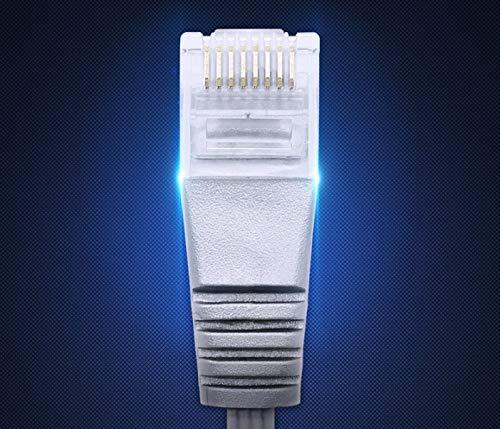 Supdriver Retractable Ethernet Cables Cat6 Flat LAN Network Cable 10Gbps LAN Internet Cable Flat Ethernet Cord 16.4ft 5m with Silver Cover for Laptop Router Computer