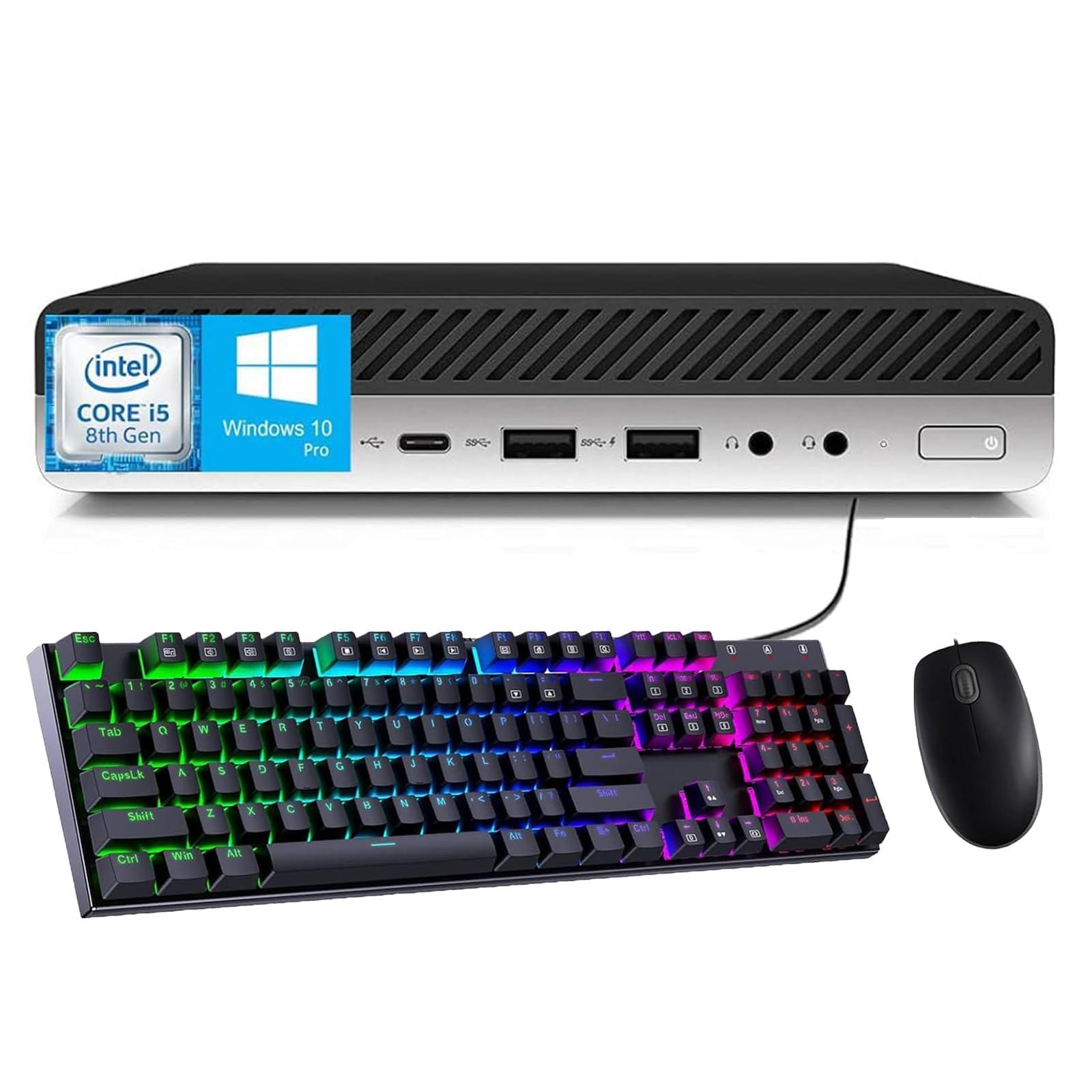 HP HP EliteDesk 800 G4 Mini Grade A Desktop, Intel Core i5-8500T Professor, 2.1 GHz, 16GB DDR4 RAM, 512GB SSD, Wi-Fi, Bluetooth, Windows 10 Pro 64 bit (Renewed)