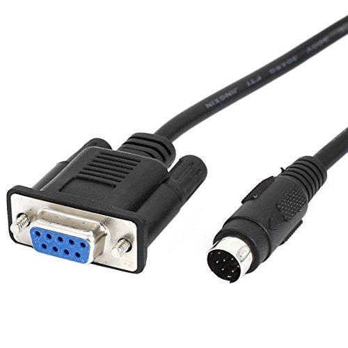 uxcell uxcell DB9 9 Pin Female to Mini Din 8 Pin Male Converter Cable Cord 2.4M 8Ft