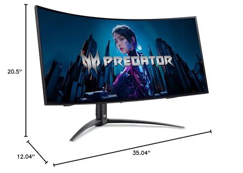 acer acer Predator X39 | 39" UWQHD 3440 x 1440 OLED 800R Curved Gaming Monitor | AMD FreeSync Premium Pro | 240Hz | 0.01ms | VESA DisplayHDR True Black 400 | KVM Switch | USB Type-C, DP 1.4 & 2 x HDMI 2.1