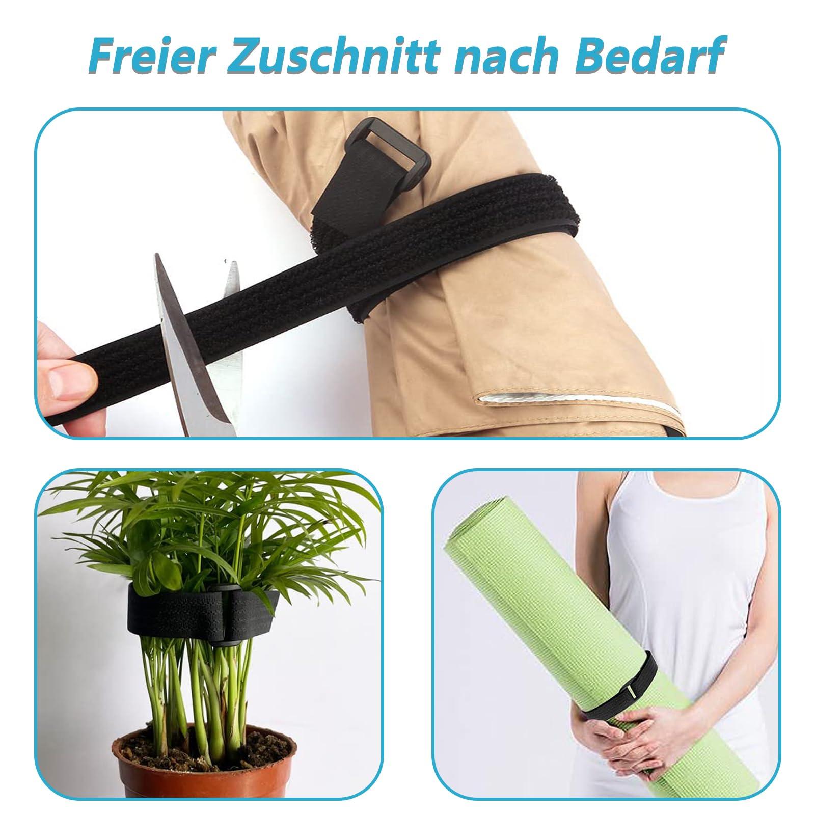 XhjzgcTech XhjzgcTech 16.4 FT Hook and Loop Straps, Fastening Cable Straps 0.78 inch Width, Adjustable Reusable Cut-to-Length Nylon Cable Ties with 25 Buckles for Securing Storage Organizer Cable Wire Management