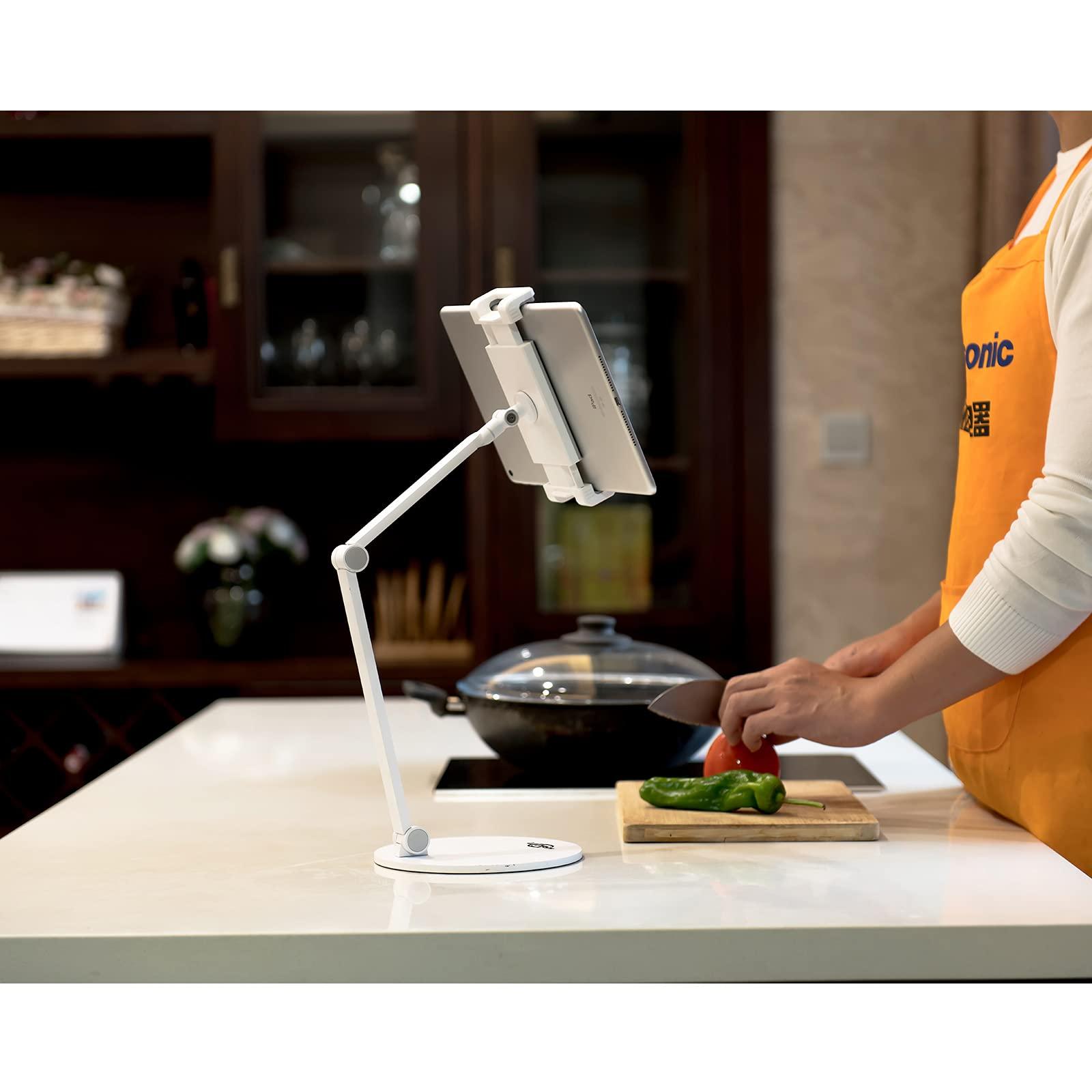 KABCON KABCON Tablet Stand,Tightness Adjustable 360Rotatable Multi-Angle Eye-Level Aluminum Solid Long Arm Tablets Stands for iPad Pro Air,Microsoft Surface Pro 3/4/5/6/7/X,Samsung Galaxy Tabs,Kindle,etc