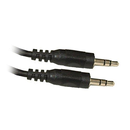 My Cable Mart MyCableMart 75ft 3.5mm Mini-Stereo TRS Male to Male Speaker/Audio Cable, Black
