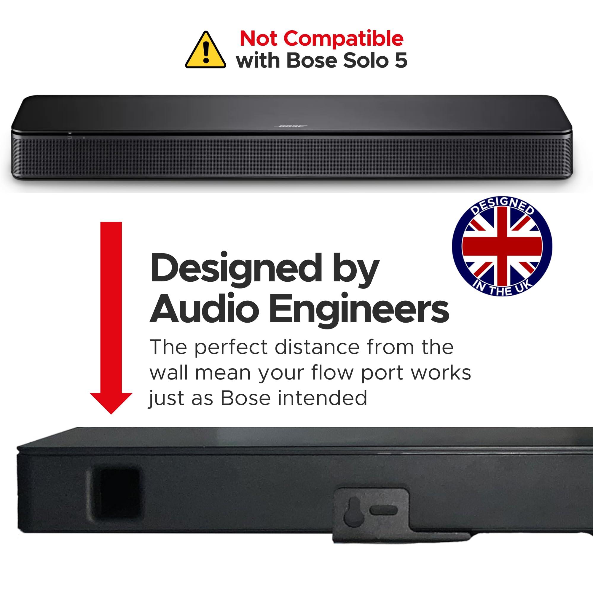 Sound Bass TV Speaker Wall Mount Bracket | Compatible with Bose TV Speaker Soundbar Only | Complete with Full Mounting Hardware Kit | Only Suitable for Bose TV Speaker Sound Bar | UK Design by Soundbass