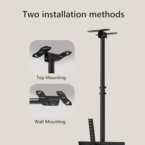 THEGA THEGA Adjustable Ceiling TV Mount Bracket - Height Adjustable Ceiling TV Mount, Double Mast TV Mount for 60-100 Inch LED Flat Screen, Ceiling Mounting, Max VESA 1000x600mm (Size : 3m)