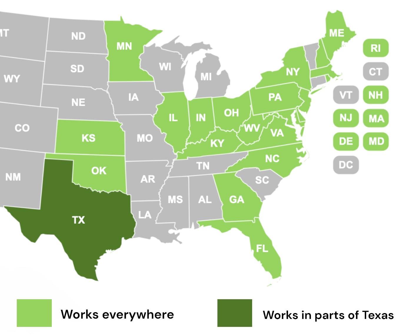 DirectNine Basics Sunpass Pro Sun Pass Transponder Toll Program - Florida and 21 Other States!