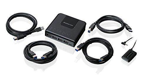 IOGEAR IOGEAR 4x4 USB 3.0 Peripheral Sharing Switch - Share 4 USB Devices Between 4 Computers - LED Indicators - Cables & Remote Included - PC - MAC - Printer - Scanner - Mouse/Keyboard and More - GUS434