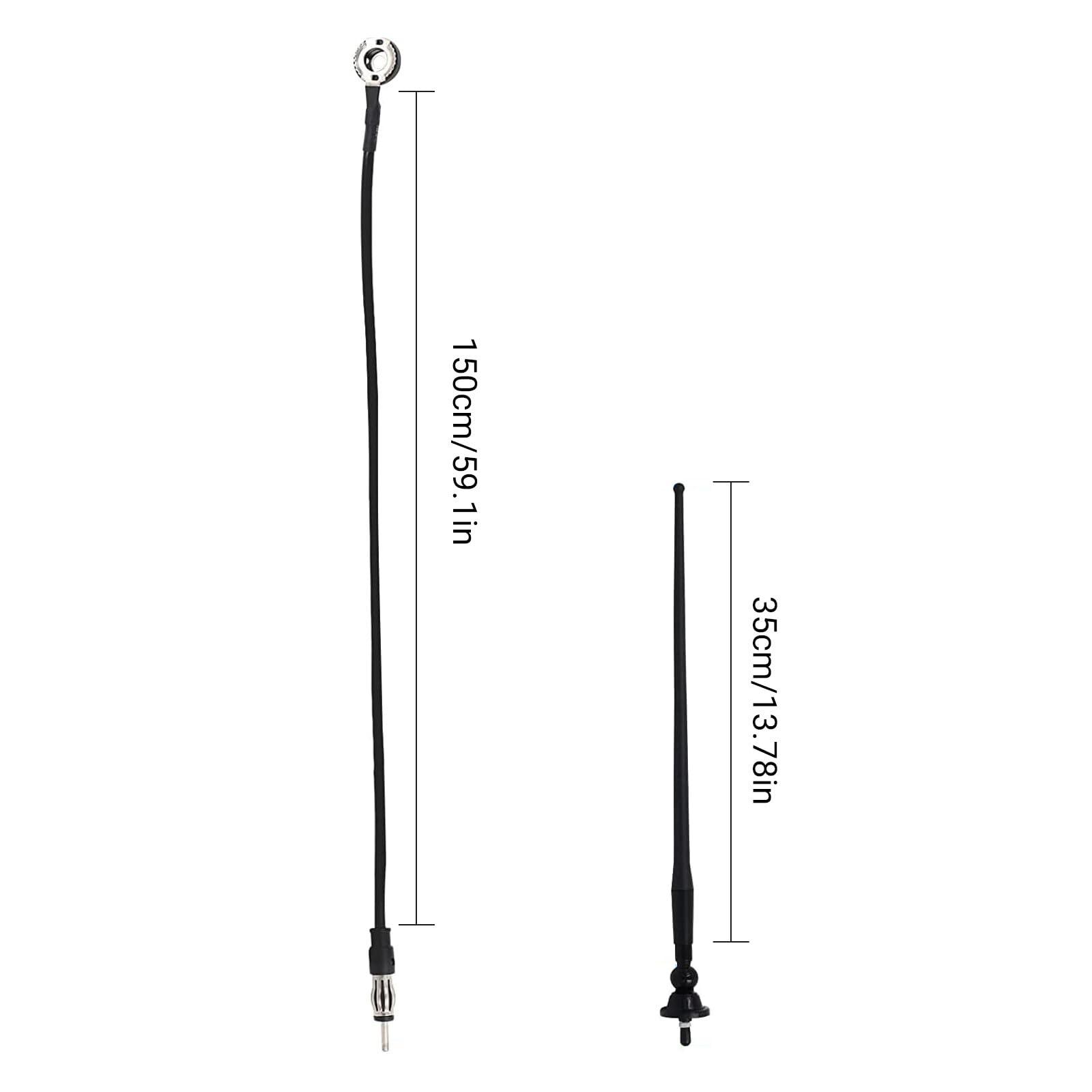 Herdio Herdio Waterproof Marine Radio Antenna 3.0mm Connector Rubber Duck Dipole Flexible Mast FM AM Antenna for Boat Car ATV UTV RZR SPA