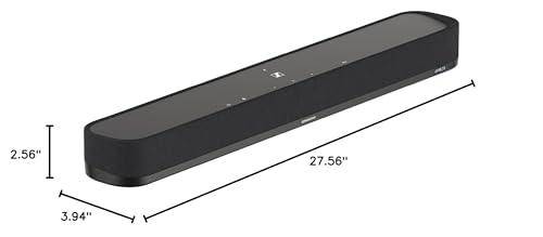Sennheiser Sennheiser AMBEO Soundbar Mini - Immersive 3D Audio for TV, Movies, and Music - Compact Device with Powerful Adaptive Features, Multiple Connectivity and Intuitive Usage