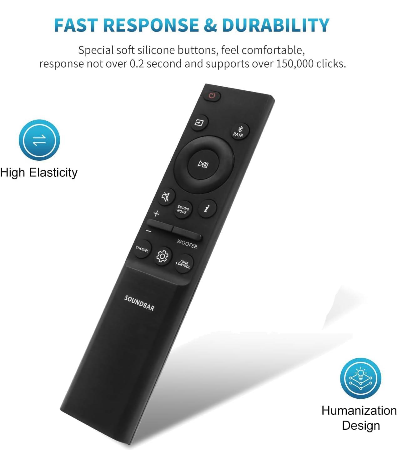 LOMCA Replacement Remote Control for Samsung Soundbar HW-B550 HW-B53C HW-B63C HW-B43C HW-Q930B HW-Q910B HW-Q60B HW-Q67CB HW-Q990B HW-Q600B HW-Q67CB HW-B53M