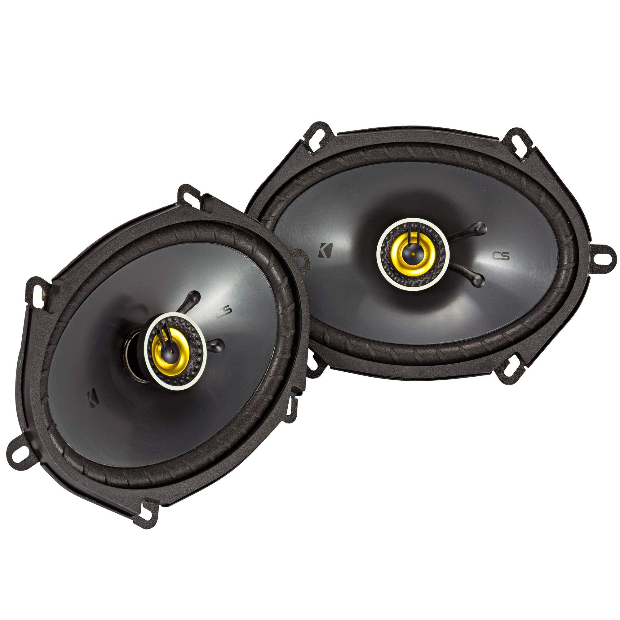 KICKER Kicker (2) 46CSC684 CS-Series CSC68 6x8-Inch (160x200mm) Coaxial Speakers, 4-Ohm (Pair) & (2) 46CST204 CS-Series CST20 .75-inch (20mm) Tweeters with Crossovers Bundle