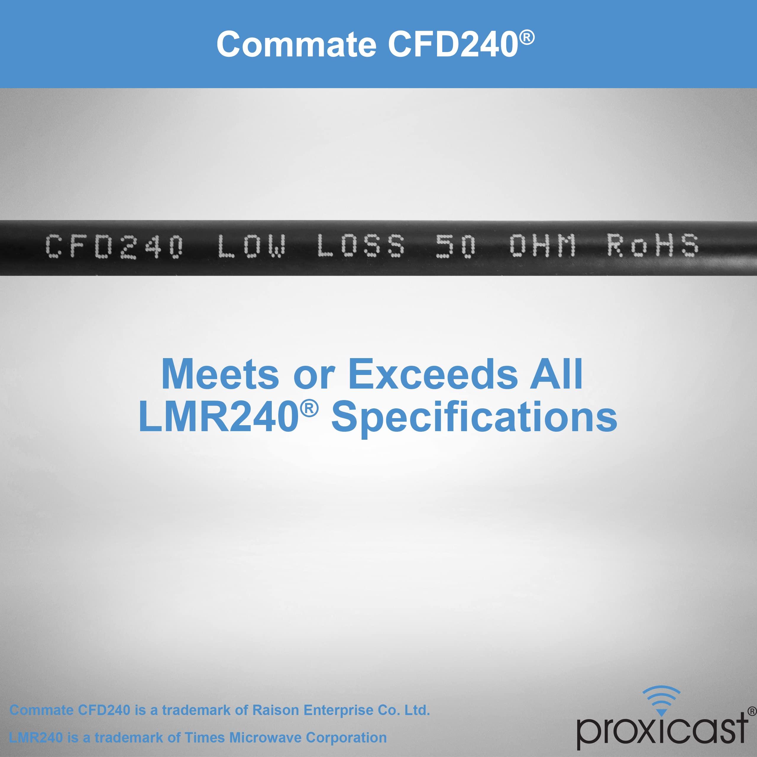 Proxicast Proxicast Pro-Grade 3.5-Inch Magnetic Antenna Base (SMA Jack/SMA Plug + TS9 Adapter) - 6.5 Foot Coax Lead - for 4G/5G Cellular, Ham, ADS-B, GPS Antennas (ANT-120-MB5)