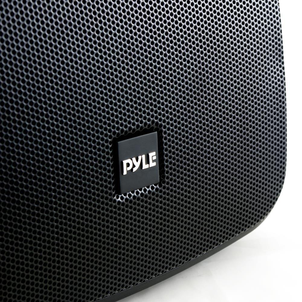 Pyle Pyle Outdoor Bluetooth Speaker Pair with Wall Mount - 600W 5.25 Inch & 300W 6.5 Inch Waterproof Indoor/Outdoor Speakers (Black)
