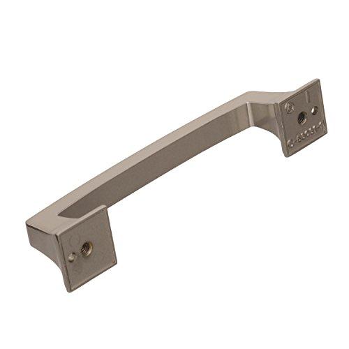 Amerock Amerock | Cabinet Pull | Polished Nickel | 3-3/4 inch (96 mm) Center to Center | Mulholland | 1 Pack | Drawer Pull | Drawer Handle | Cabinet Hardware