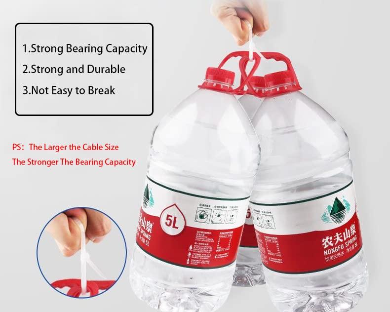 Heyiarbeit Heyiarbeit 6 Inch Zip ties White Plastic Cable Tie Nylon Cable Wire Ties Self-Locking Tie Wraps 100Pcs