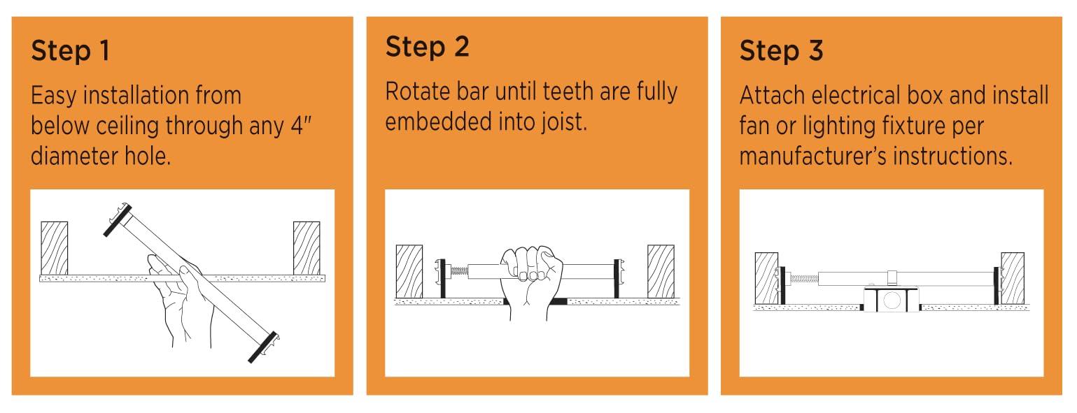 Westinghouse Westinghouse 0110000 Saf-T-Brace for Ceiling Fans, 3 Teeth, Twist and Lock,Silver(Pack of 1)