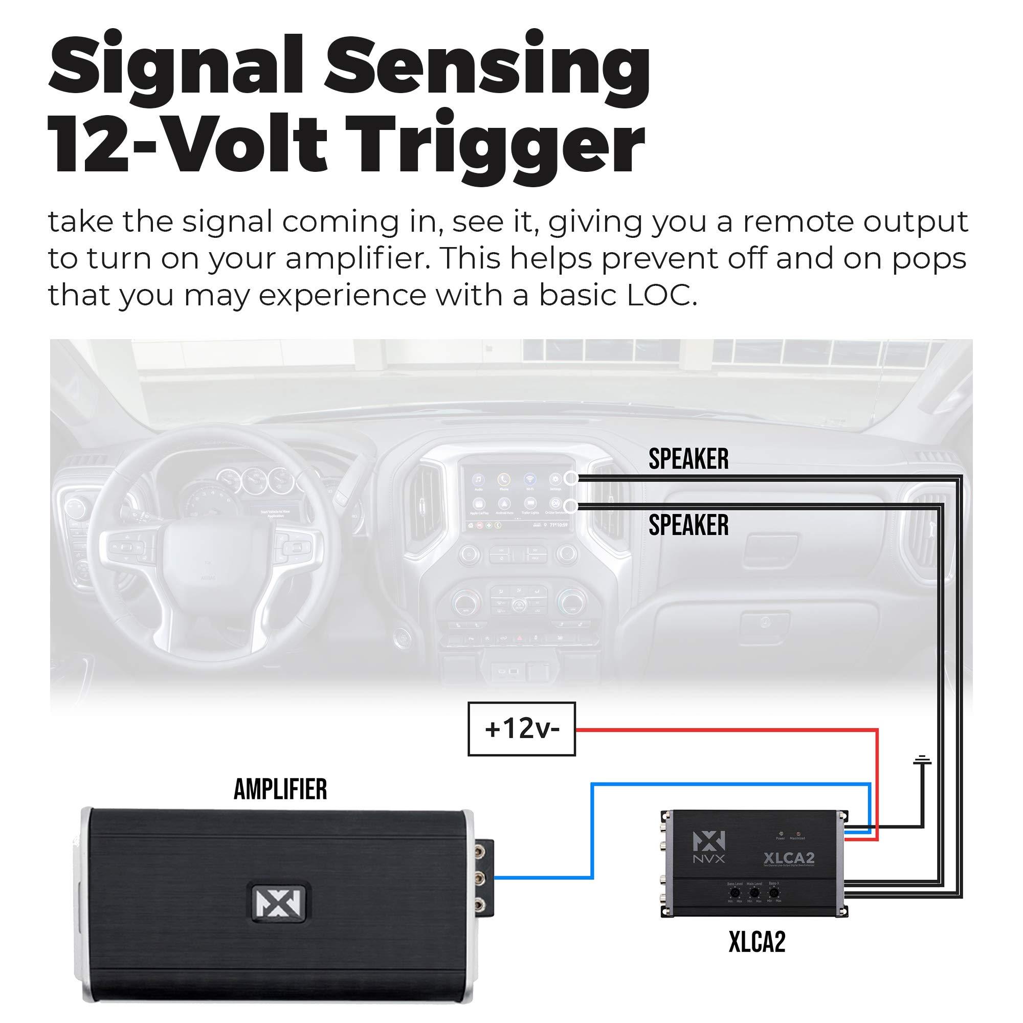 NVX NVX XLCA2 X-Series 2-Channel Line Out Converter Digital Bass Enhancer with xBOOST and Remote Level Control